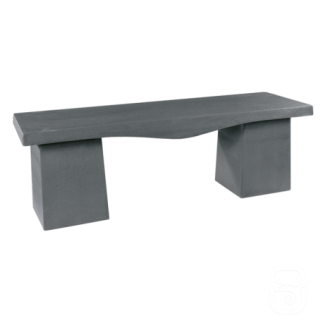Banc droit en béton anthracite - 138cm - HAIRIE GRANDON