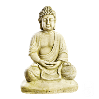 Statue Bouddha sur socle - H 38cm - HAIRIE GRANDON