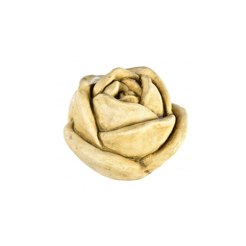 Rose en pierre ton vieilli 26 cm - HAIRIE GRANDON