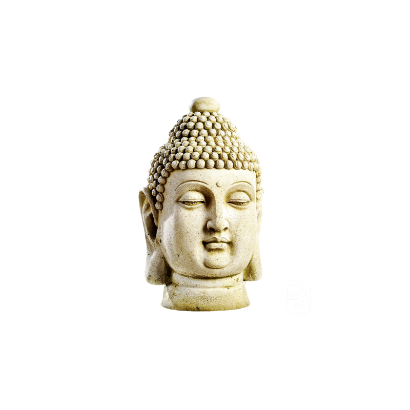 Statue Tête de Bouddha - H 42cm - HAIRIE GRANDON