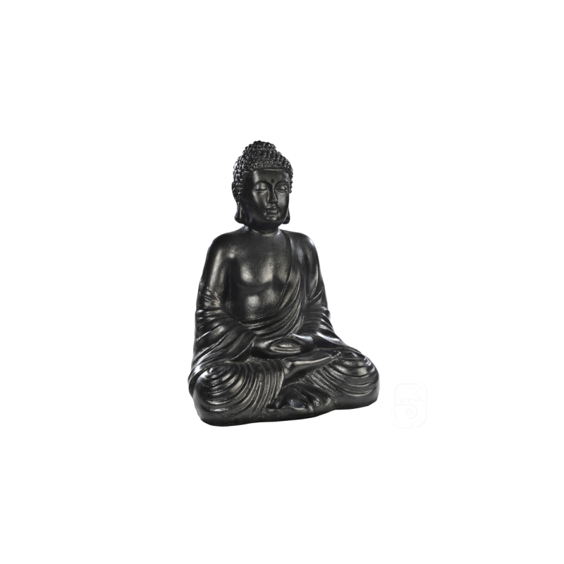 Statue Bouddha hindou béton ciré noir - H 50cm - HAIRIE GRANDON