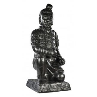 Statue Guerrier chinois Xian assis - H 56 cm - HAIRIE GRANDON