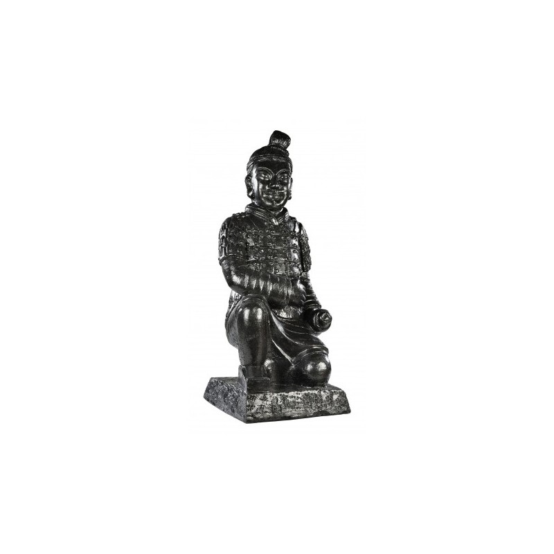 Statue Guerrier chinois Xian assis - H 56 cm - HAIRIE GRANDON