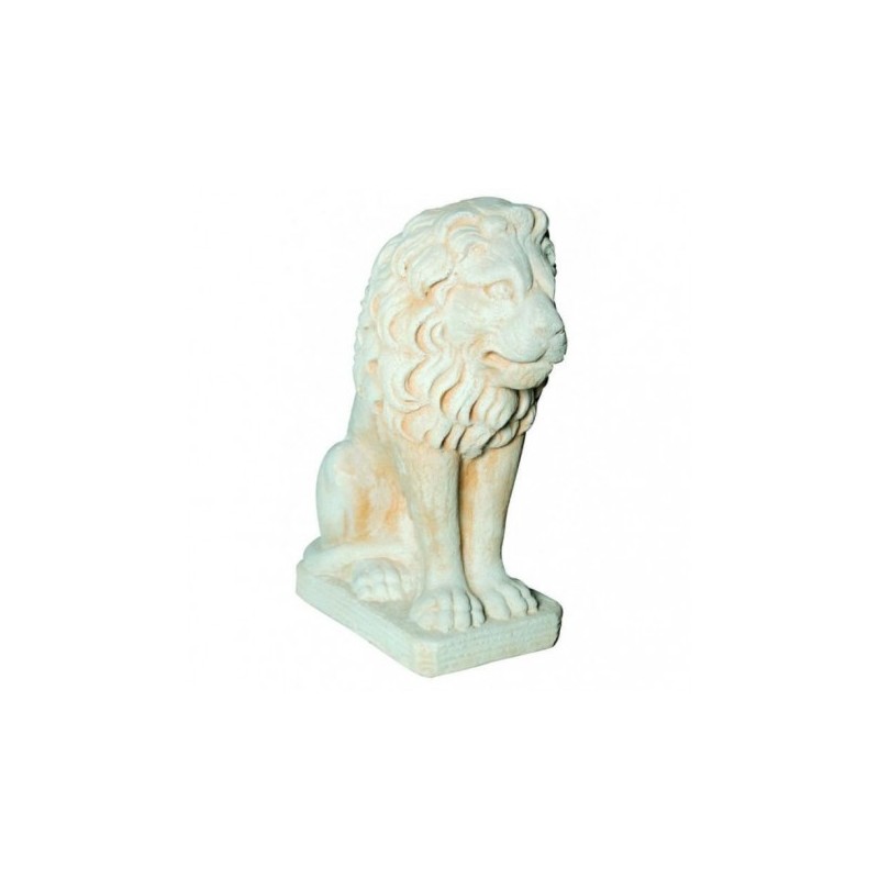 LION ASSIS MODÈLE MOYEN TON VIEILLI - 48 cm - HAIRIE GRANDON