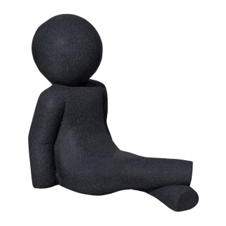 Bonhomme contemporain allongé ton anthracite - HAIRIE GRANDON