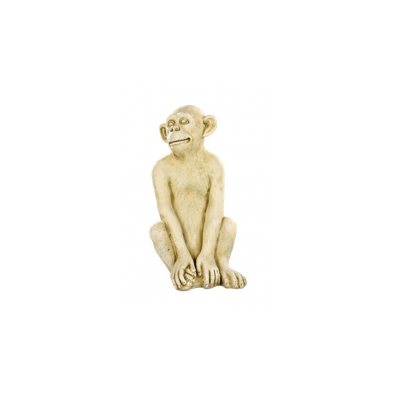 Statue singe béton ton vieilli - H 55 cm - HAIRIE GRANDON