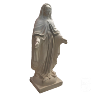 Statue Vierge Marie ton vieilli - H 86 cm - HAIRIE GRANDON
