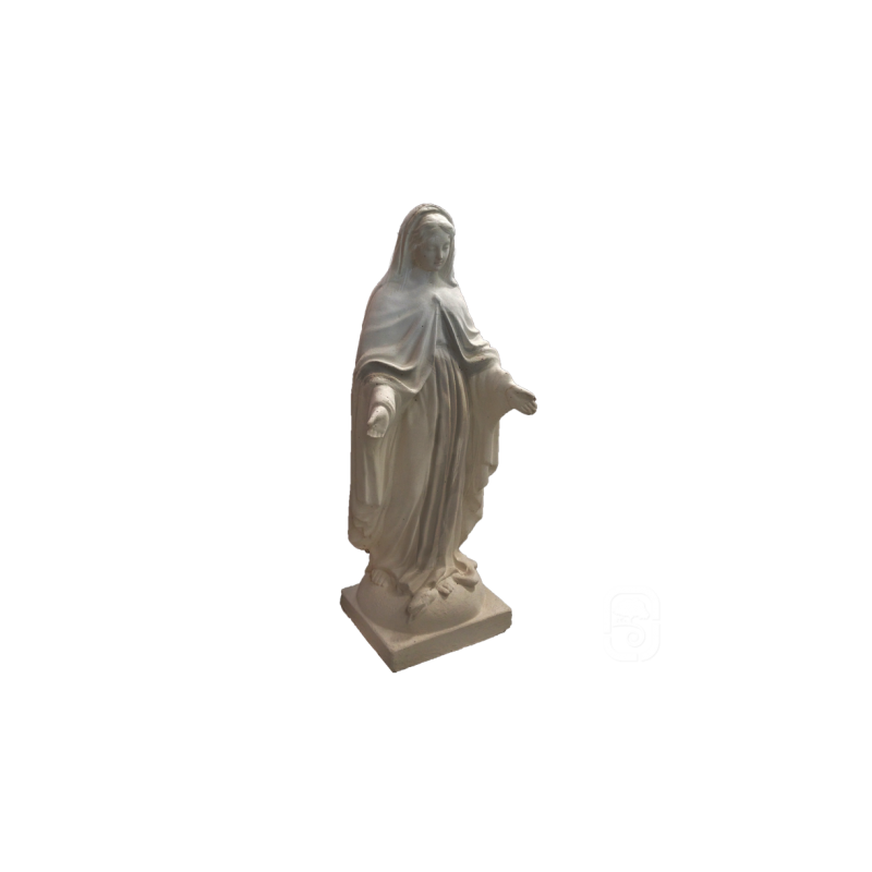 Statue Vierge Marie ton vieilli - H 86 cm - HAIRIE GRANDON