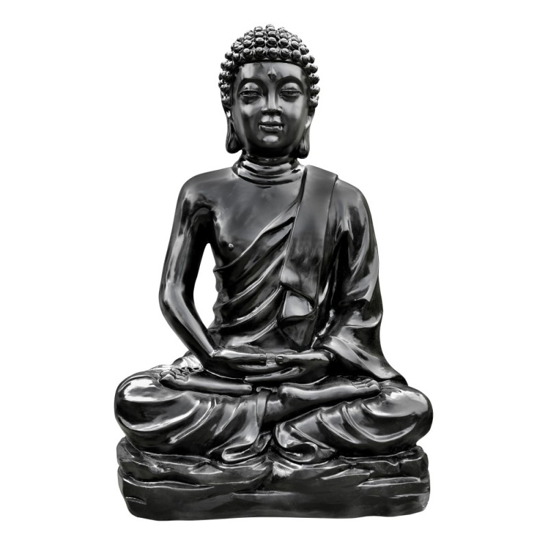 Bouddha kadampa h150 cm ton ciré noir - HAIRIE GRANDON