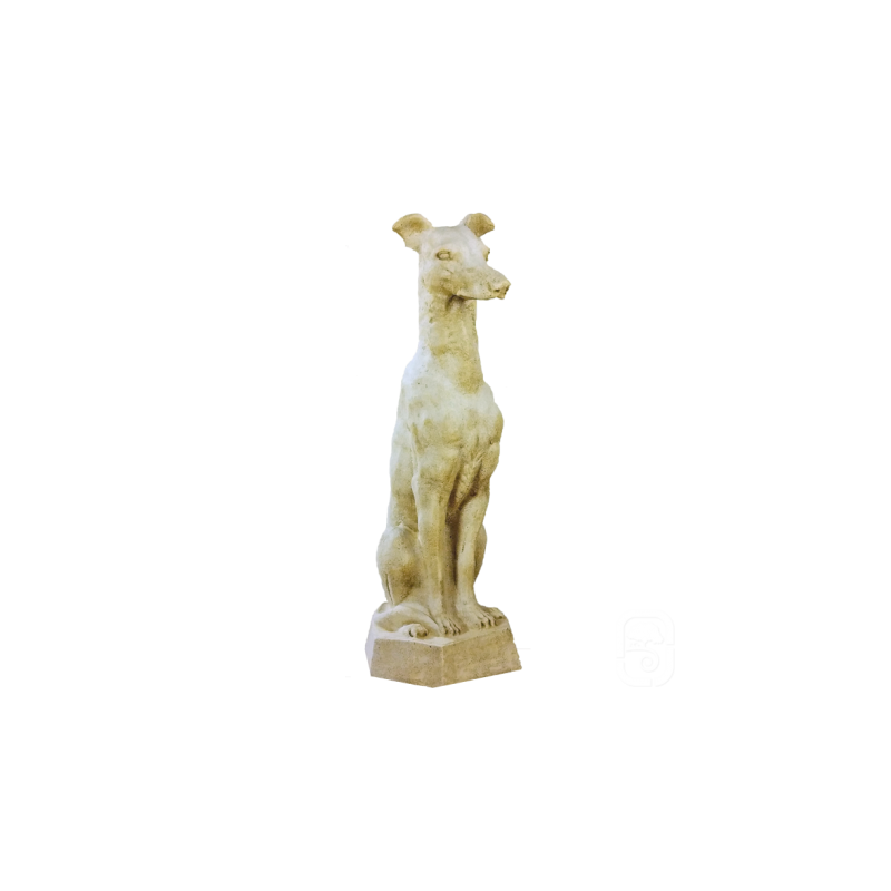 Chien Lévrier en pierre - H 95cm - HAIRIE GRANDON