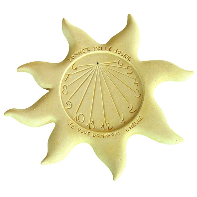 Cadran Solaire Soleil En Pierre Ton Vieilli - HAIRIE GRANDON