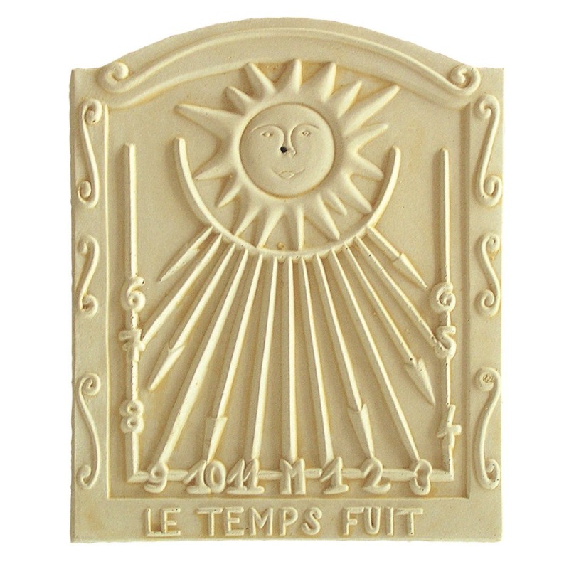 Cadran Solaire Le Temps Fuit En Pierre Ton Vieilli -HAIRIE GRANDON
