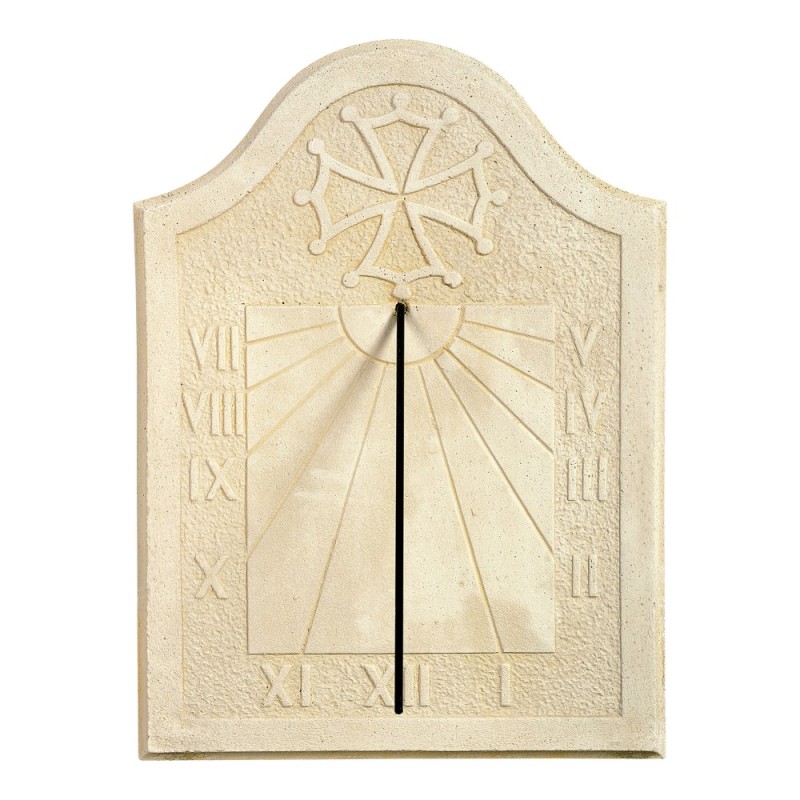 Cadran Solaire Croix De Toulouse En Pierre Ton Vieilli - HAIRIE GRANDON