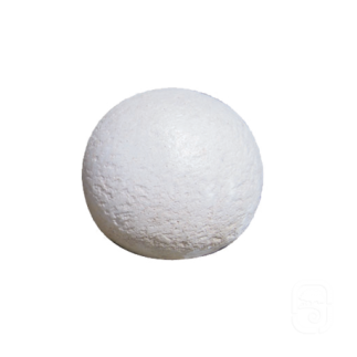 Boule blanche en pierre reconstituée - 30cm - HAIRIE GRANDON