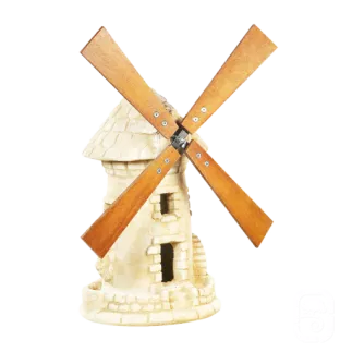 Moulin Avec Roue GM En Pierre Haut 68 cm Ton Vieilli - HAIRIE GRANDON