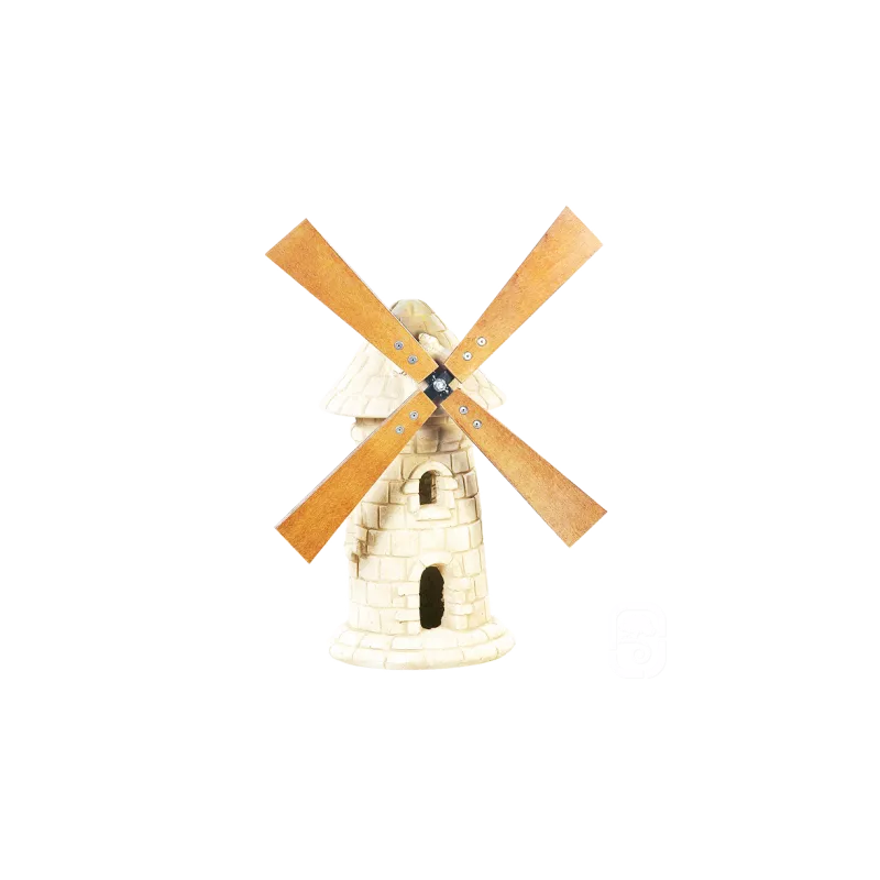 Moulin Avec Roue En Pierre Haut 56 cm Ton Vieilli - HAIRIE GRANDON