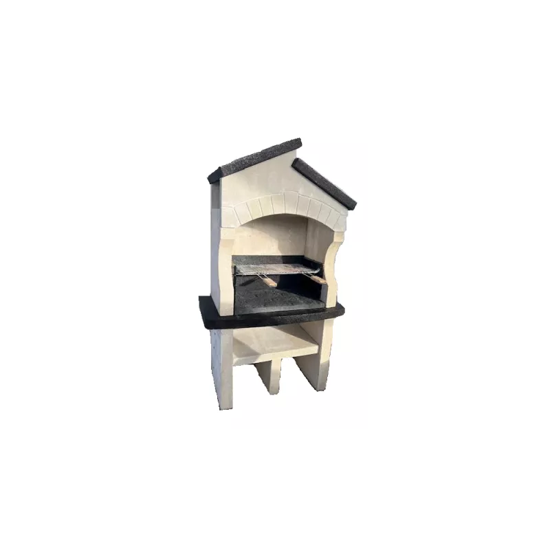 Barbecue Bastide + 1 Table Ton Anthracite Avec Grille En Pierre - HAIRIE GRANDON
