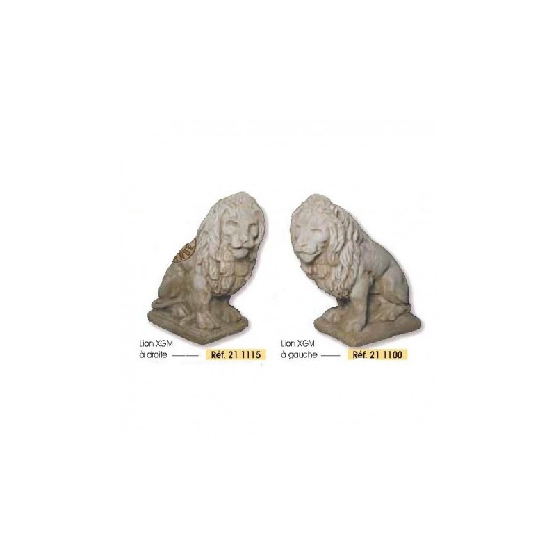 LION XGM REGARDANT A DROITE TON VIEILLI - 90 cm - HAIRIE GRANDON