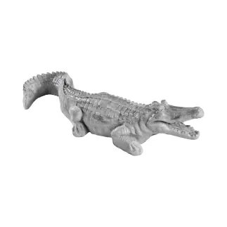 Crocodile En Pierre LONG 69CM Ton Ciré Gris HAIRIE GRANDON
