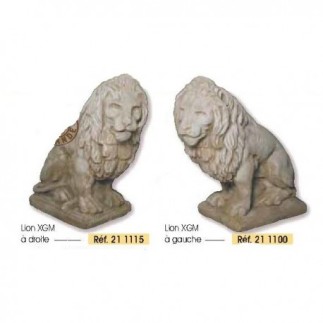 LION XGM REGARDANT A GAUCHE TON VIEILLI - 90 cm - HAIRIE GRANDON