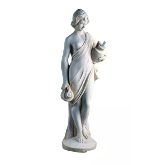 Vénus Aux Jarres Jet D'eau GM En Pierre Reconstitué Ton Vieilli H 85 cm HAIRIE GRANDONN
