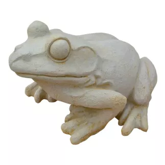Grenouille Géante Jet D'eau En Pierre Reconstitué Ton Vieilli H 44 cm HAIRIE GRANDON
