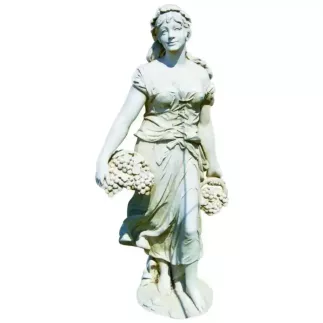Vénus Aux Raisins XGM En Pierre Reconstitué Ton Vieilli H 151 CM HAIRIE GRANDON