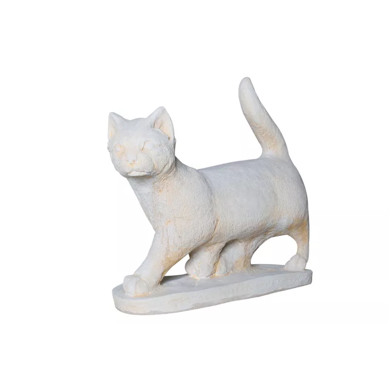 Chat Tabby XGM En Pierre Reconstitué Ton Vieilli H 59 cm HAIRIE GRANDON