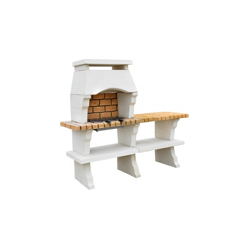 BARBECUE DECO HOTTE PM + 1 TABLE TON BLANC - HAIRIE GRANDON