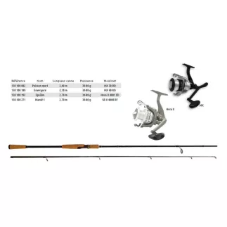 Ensemble Spinning Truite Canne Epsilon 240 cm +Moulinet MX30RD - AUTAIN