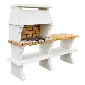 BARBECUE DECO HOTTE XLARGE + 1 TABLE TON BLANC - HAIRIE GRANDON