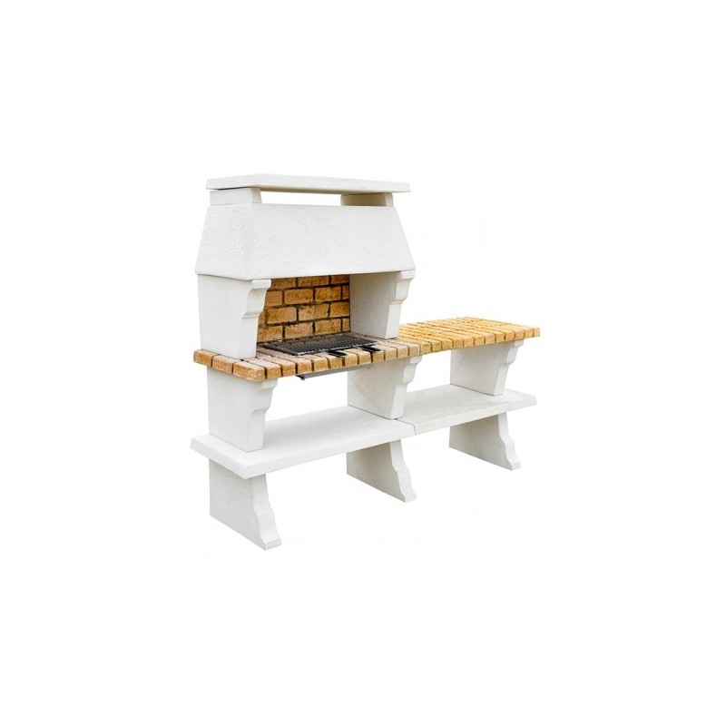 BARBECUE DECO HOTTE XLARGE + 1 TABLE TON BLANC - HAIRIE GRANDON