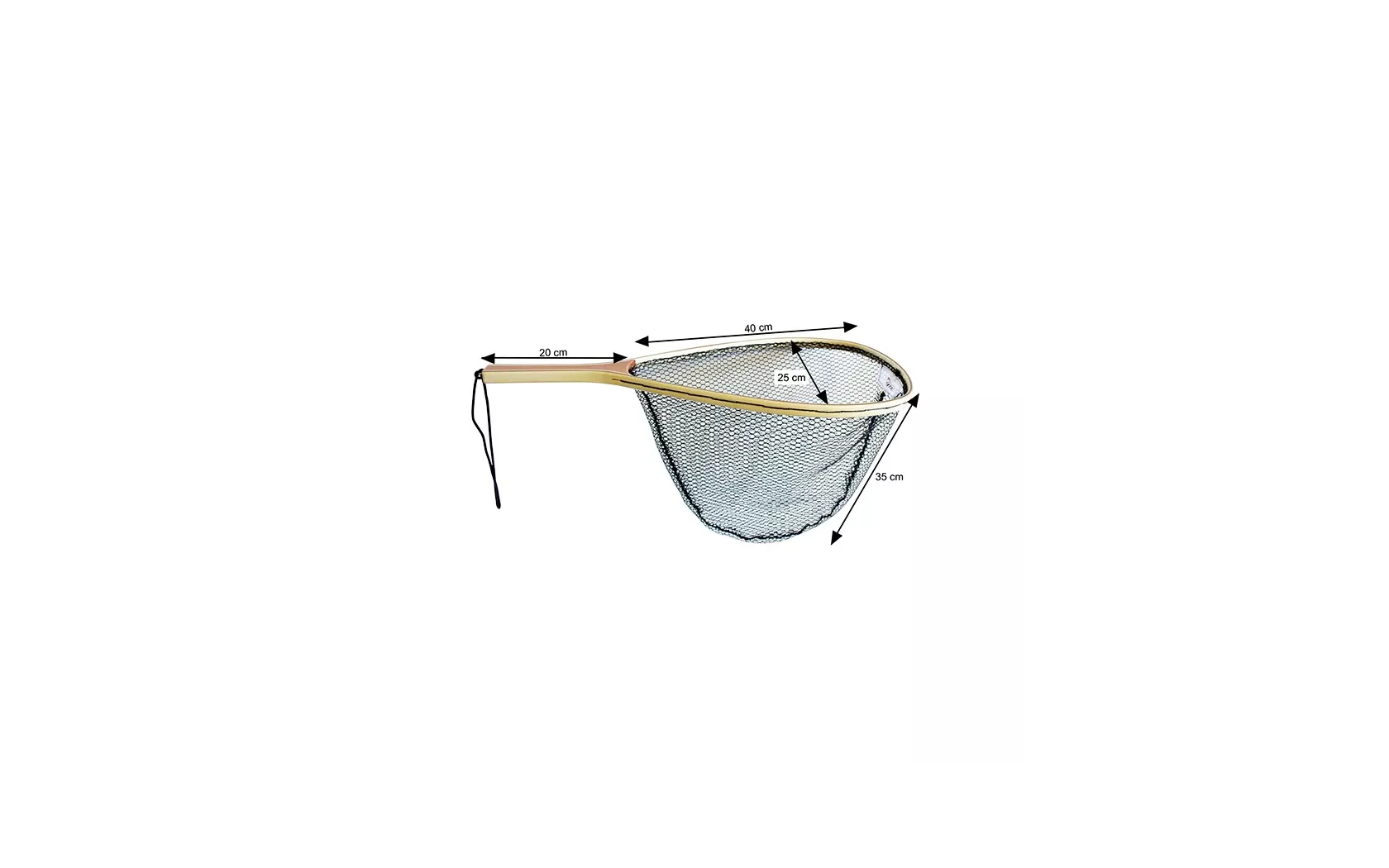 Epuisette Raquette Truite Wading Bois Fario - Maille 7mm- AUTAIN