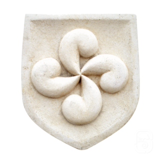 Écusson Croix Basque en pierre reconstituée vieillie - HAIRIE GRANDON