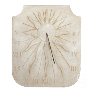 Cadran solaire relief Soleil ton pierre vieillie - HAIRIE GRANDON