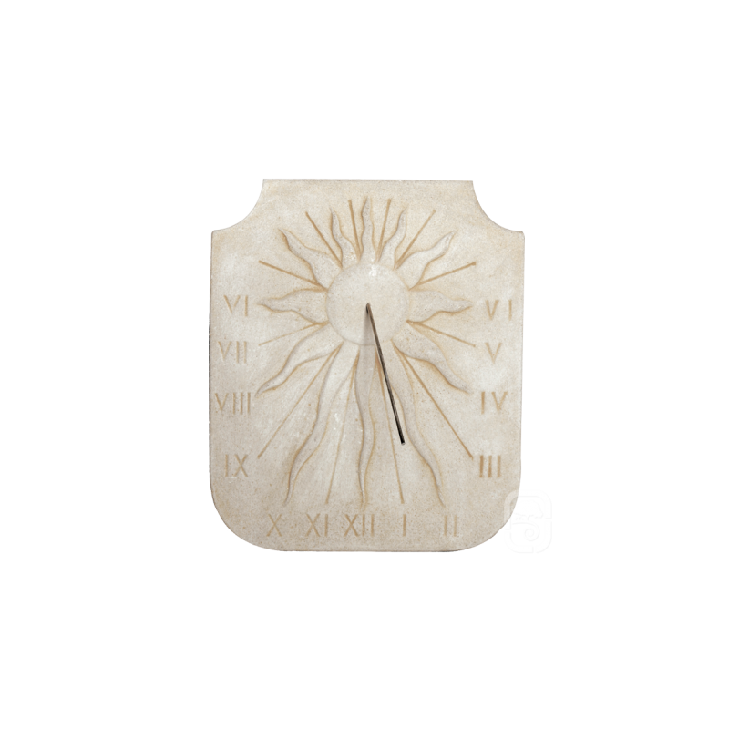 Cadran solaire relief Soleil ton pierre vieillie - HAIRIE GRANDON