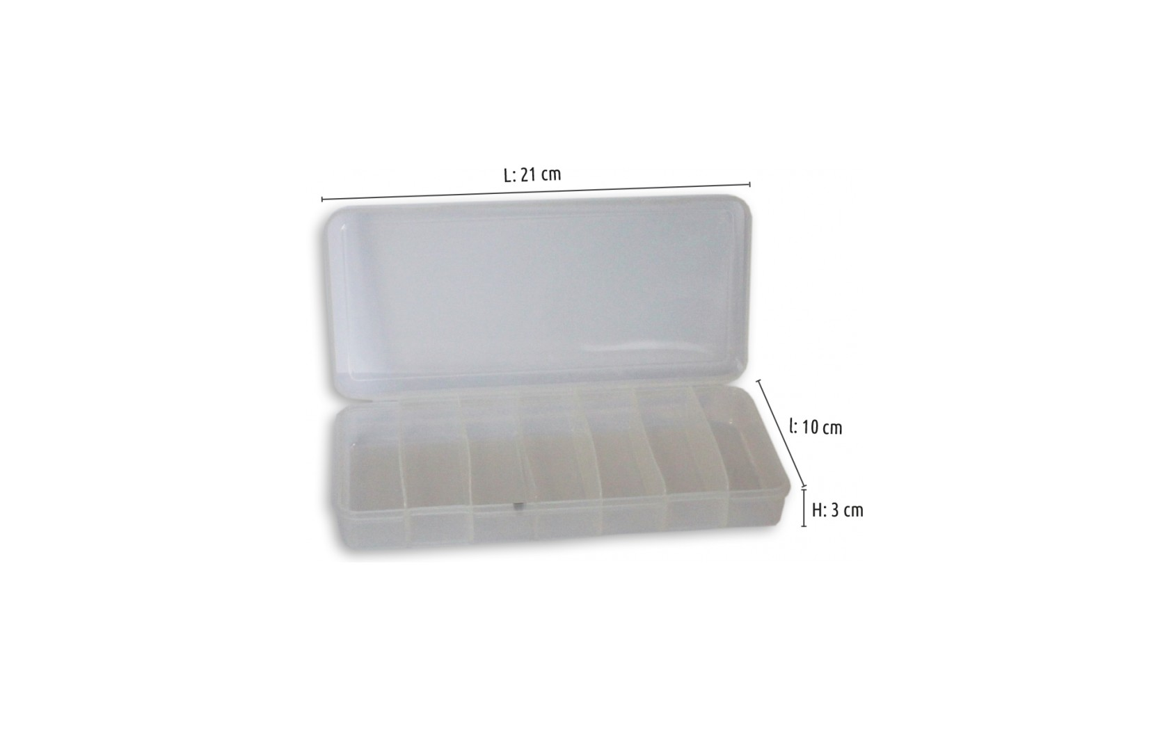 Boite De Rangement XPS017 7 Cases 21x10x3 cm Lot de 2 - ADAM'S