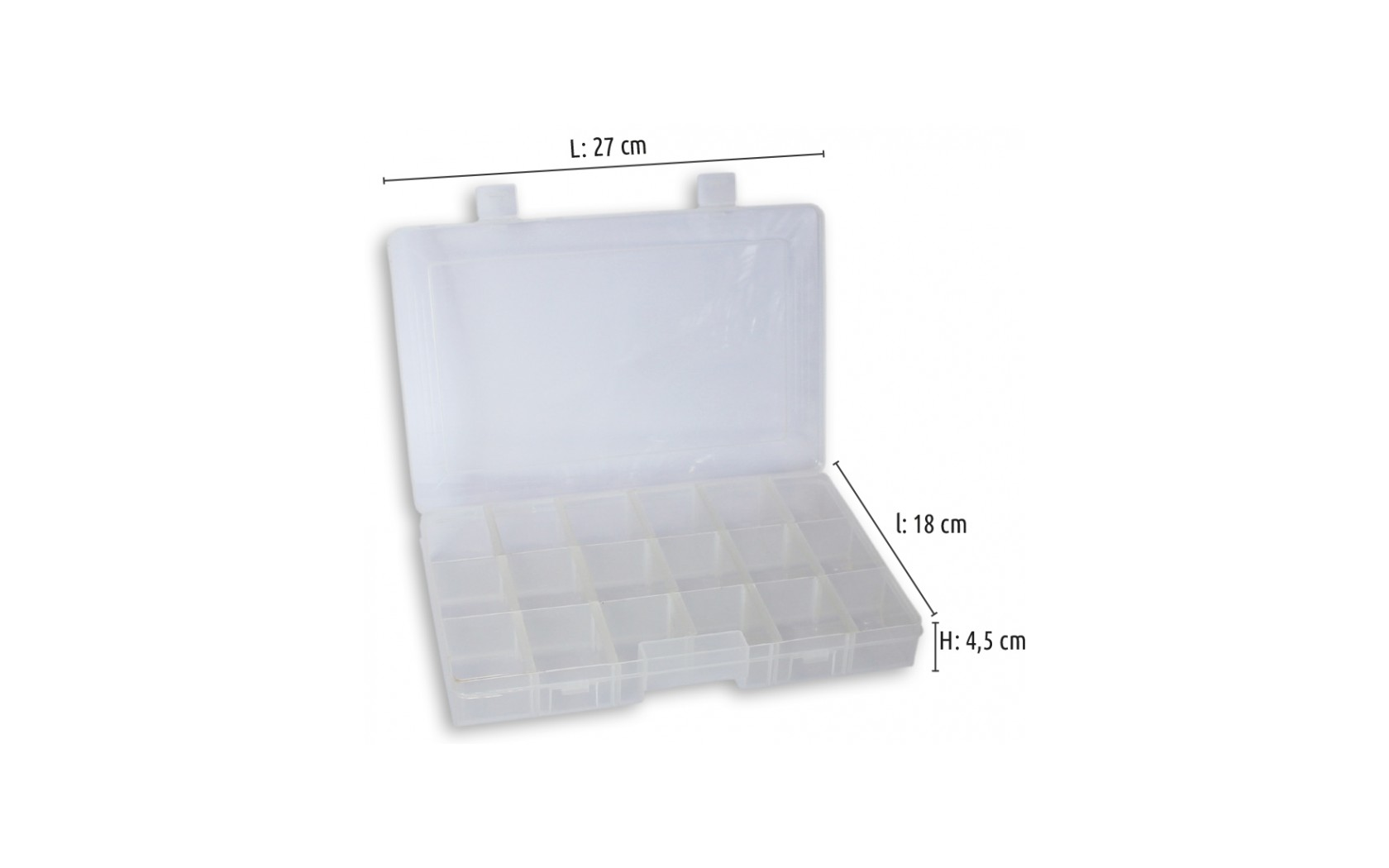 Boite De Rangement XPS015 9 Cases 27x18x4,5 cm - ADAM'S