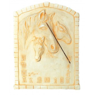 Cadran solaire Cheval ton pierre vieillie - HAIRIE GRANDON