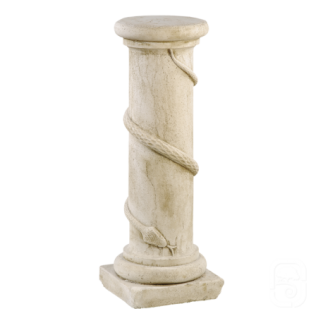 Colonne au serpent pierre patinée - 64cm - HAIRIE GRANDON