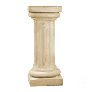 Colonne pierre patinée chapiteau carré - 70cm - HAIRIE GRANDON