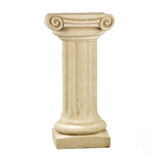 Colonne pierre patinée chapiteau ionique - 70 cm - HAIRIE GRANDON