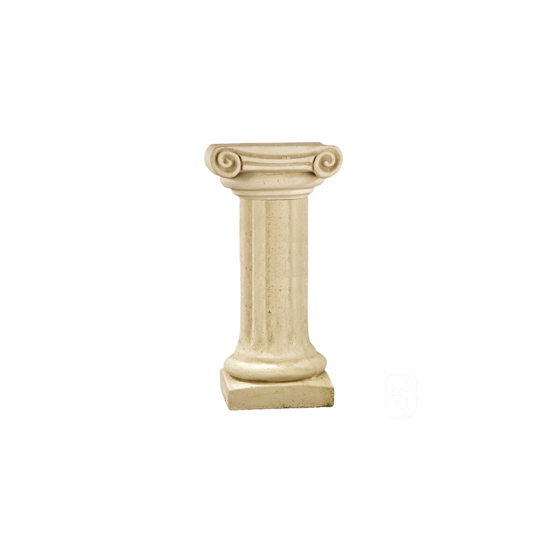 Colonne pierre patinée chapiteau ionique - 70 cm - HAIRIE GRANDON