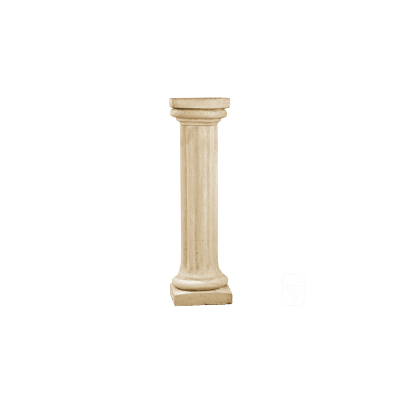 Colonne pierre patinée chapiteau carré - 104 cm - HAIRIE GRANDON