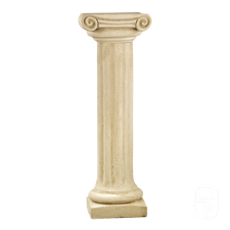 Colonne pierre patinée chapiteau ionique - 104 cm - HAIRIE GRANDON